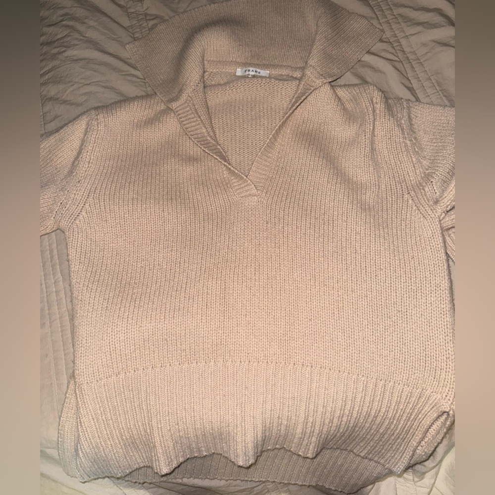 Frame Denim Cream Knit Sweater